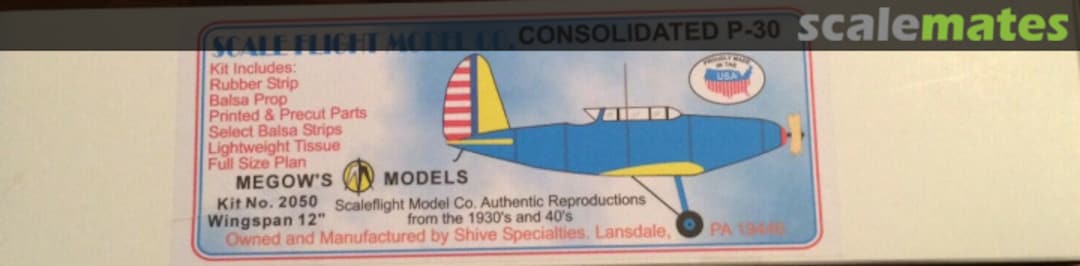 Boxart Consolidated P-30 2050 Scale Flight Model Co. Boxart Consolidated P-30 2050 Scale Flight Model Co.