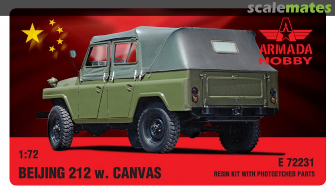 Boxart BEIJING 212 MILITARY JEEP w. CANVAS E72231 Armada Hobby Boxart BEIJING 212 MILITARY JEEP w. CANVAS E72231 Armada Hobby
