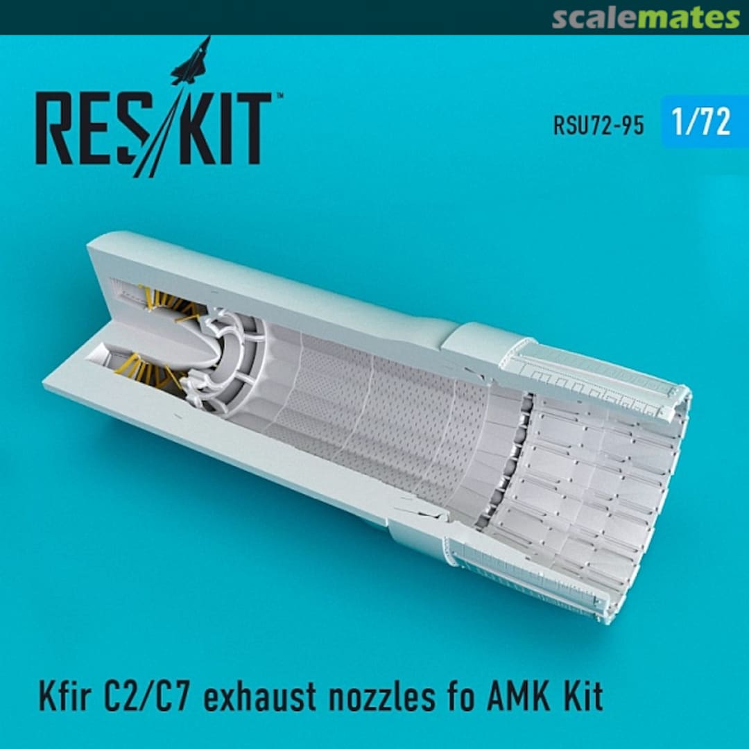 Boxart Kfir C2/C7 exhaust nozzles RSU72-0095 ResKit Boxart Kfir C2/C7 exhaust nozzles RSU72-0095 ResKit