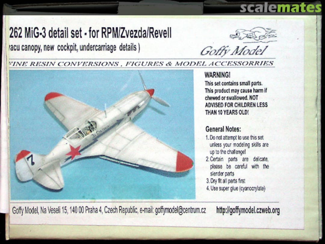 Boxart MiG-3 7262 Goffy Model Boxart MiG-3 7262 Goffy Model
