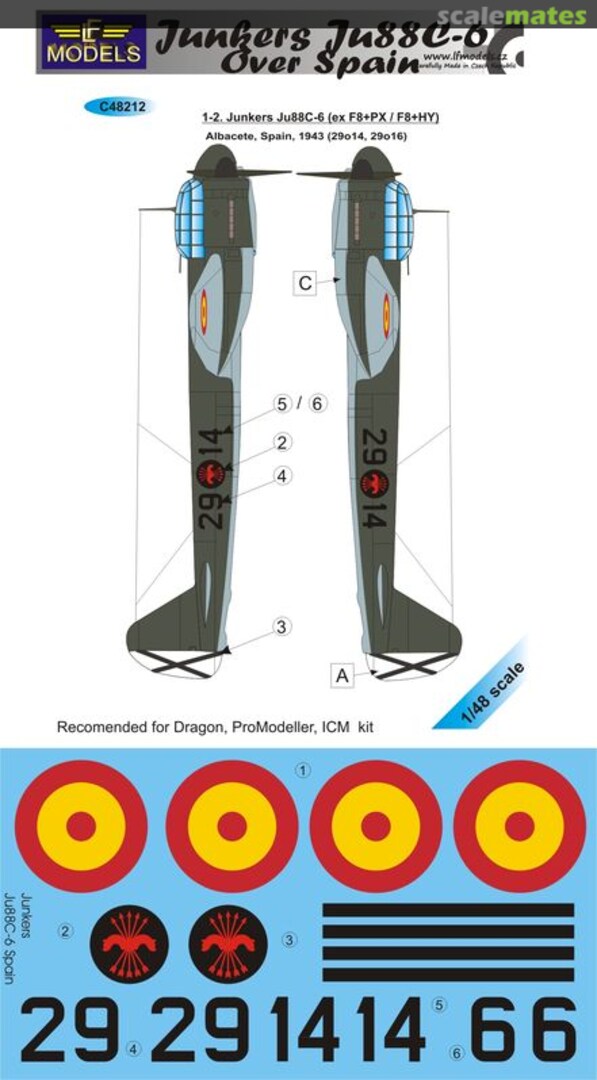 Boxart Junkers Ju88C-6 C48212 LF Models