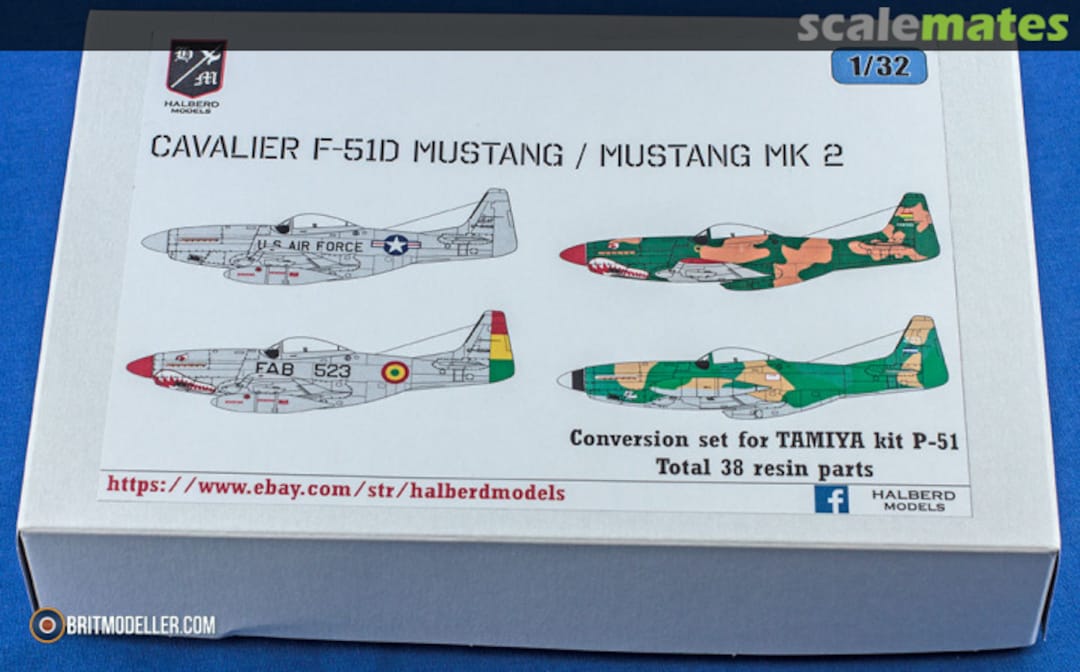 Boxart Cavalier F-51D Mustang/Mustang Mk.2 unknown Halberd Models Boxart Cavalier F-51D Mustang/Mustang Mk.2 unknown Halberd Models