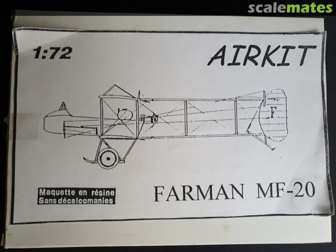 Boxart FARMAN MF-20 KC.72.02 Airkit Boxart FARMAN MF-20 KC.72.02 Airkit