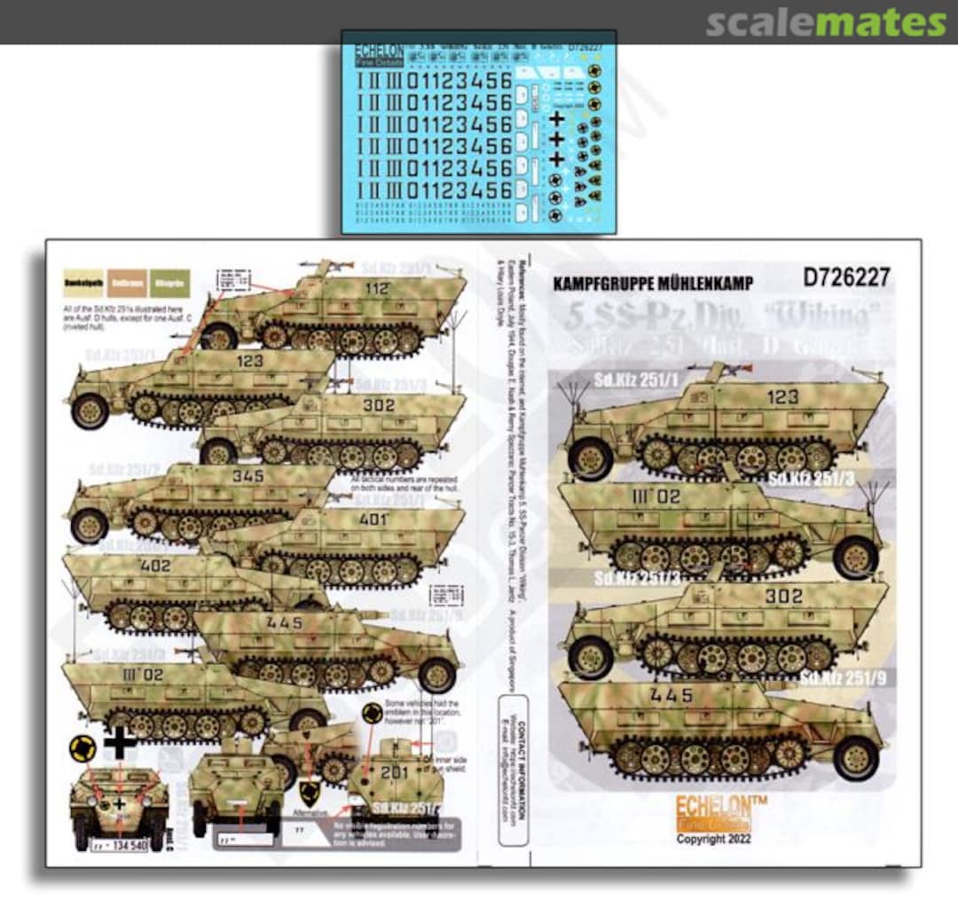Boxart SS-Pz.Div. "Wiking" Sd.Kfz. 251 Generics D726227 Echelon Fine Details Boxart SS-Pz.Div. "Wiking" Sd.Kfz. 251 Generics D726227 Echelon Fine Details