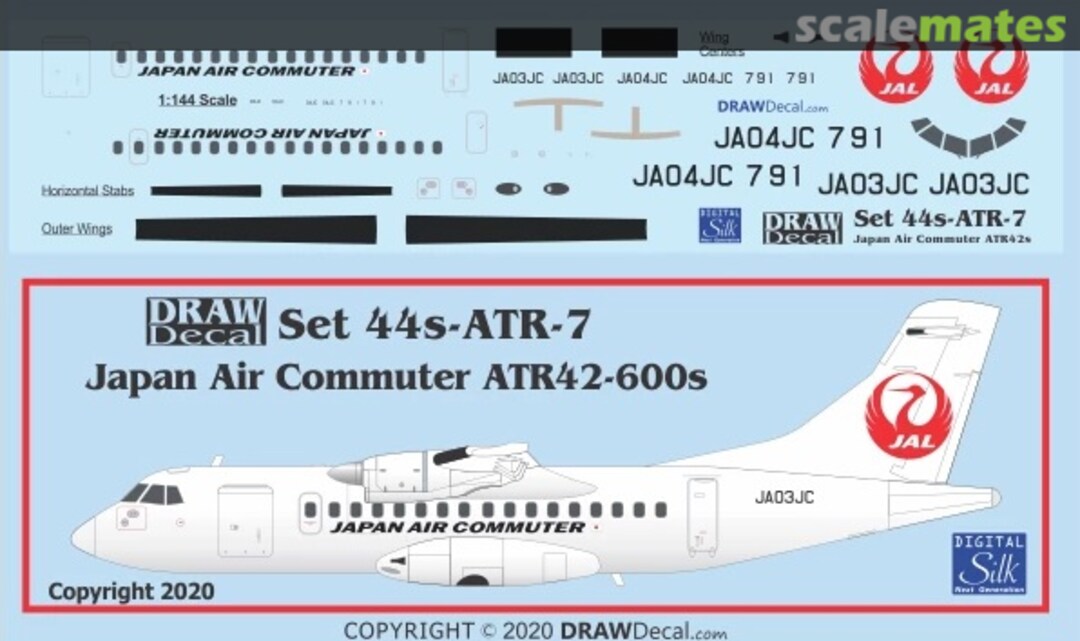 Boxart Japan Air Commuter ATR42-600s 44-ATR-7 Draw Decal