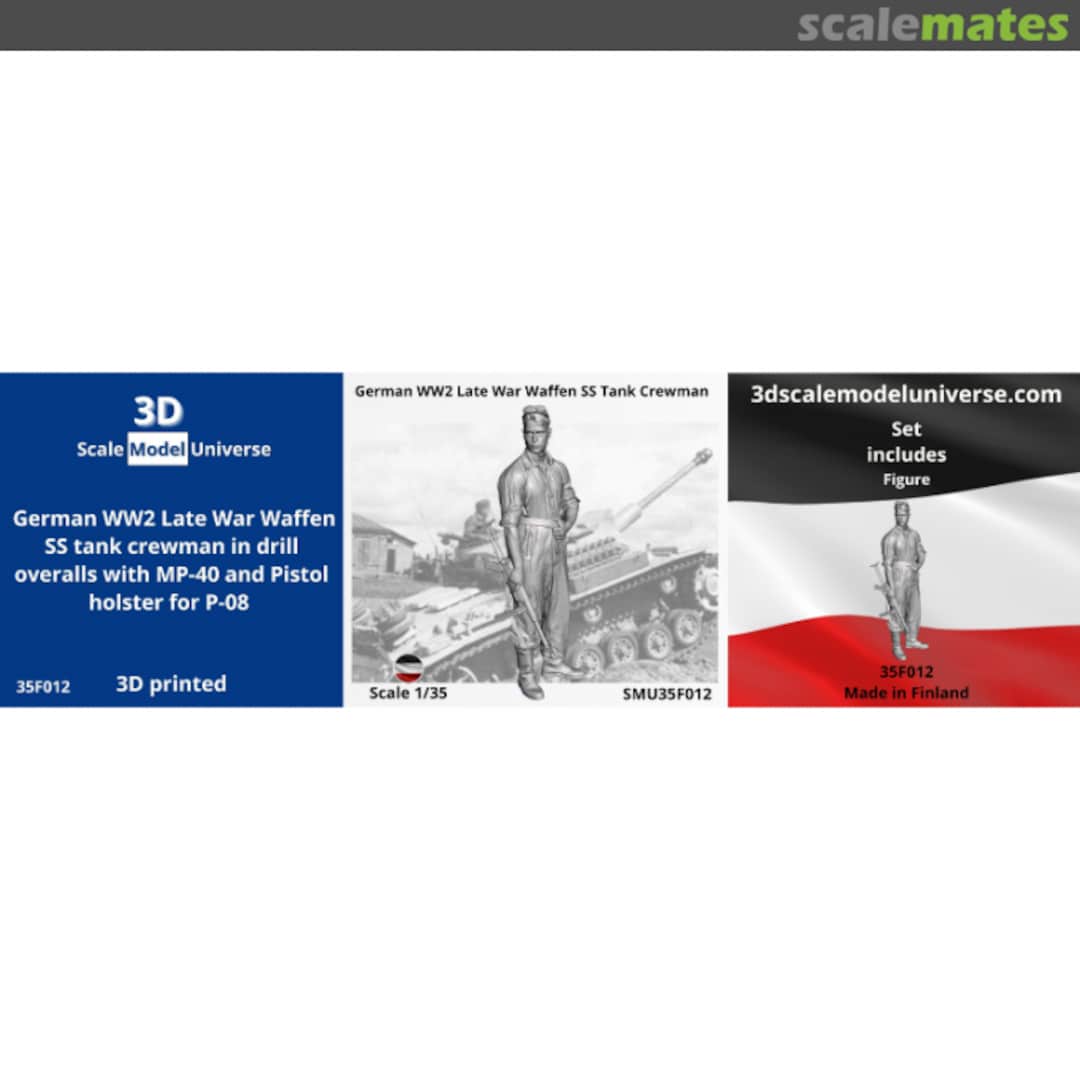 Boxart German WW2 Late War Waffen SS Tank Crewman SMU35F012 3D Scale Model Universe Boxart German WW2 Late War Waffen SS Tank Crewman SMU35F012 3D Scale Model Universe