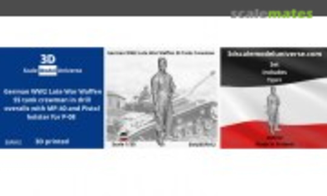 1:35 German WW2 Late War Waffen SS Tank Crewman (3D Scale Model Universe SMU35F012) SMU35F012