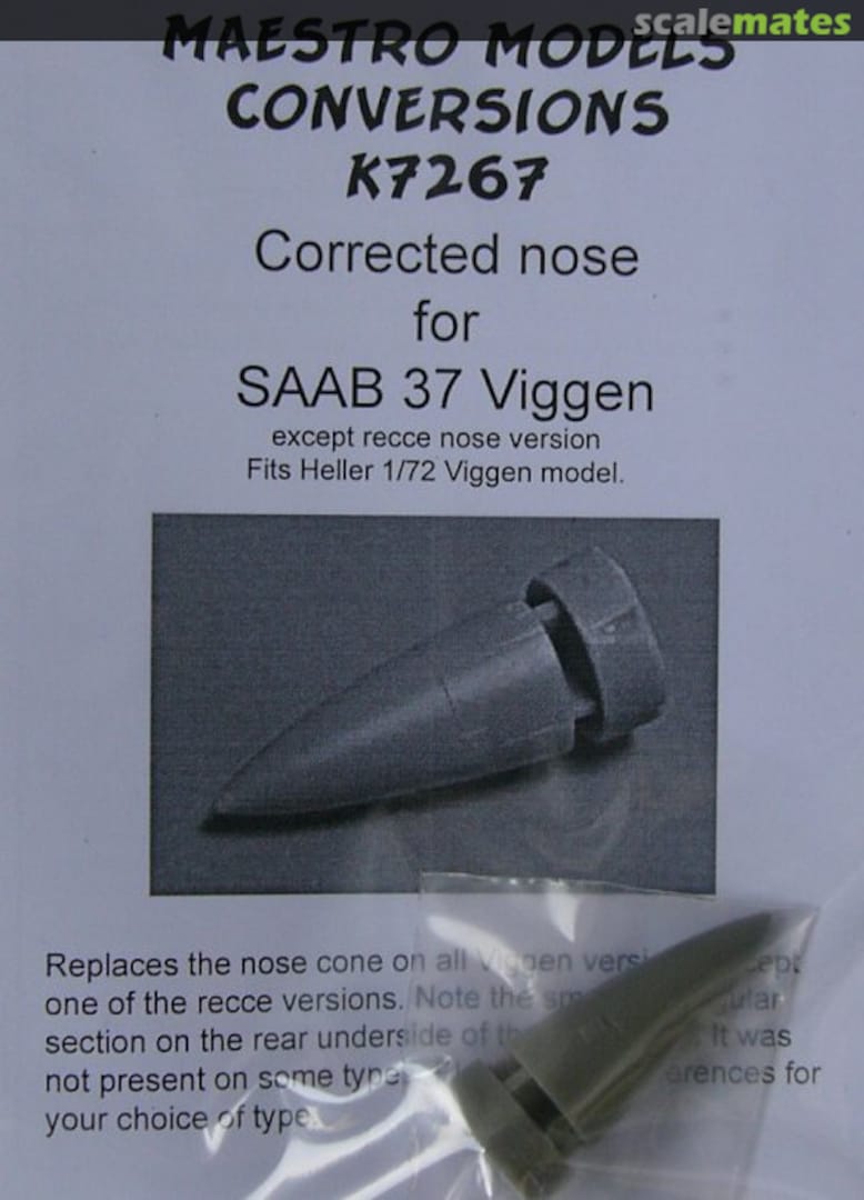 Boxart Corrected nose for SAAB 37 Viggen MMK7267 Maestro Models Boxart Corrected nose for SAAB 37 Viggen MMK7267 Maestro Models