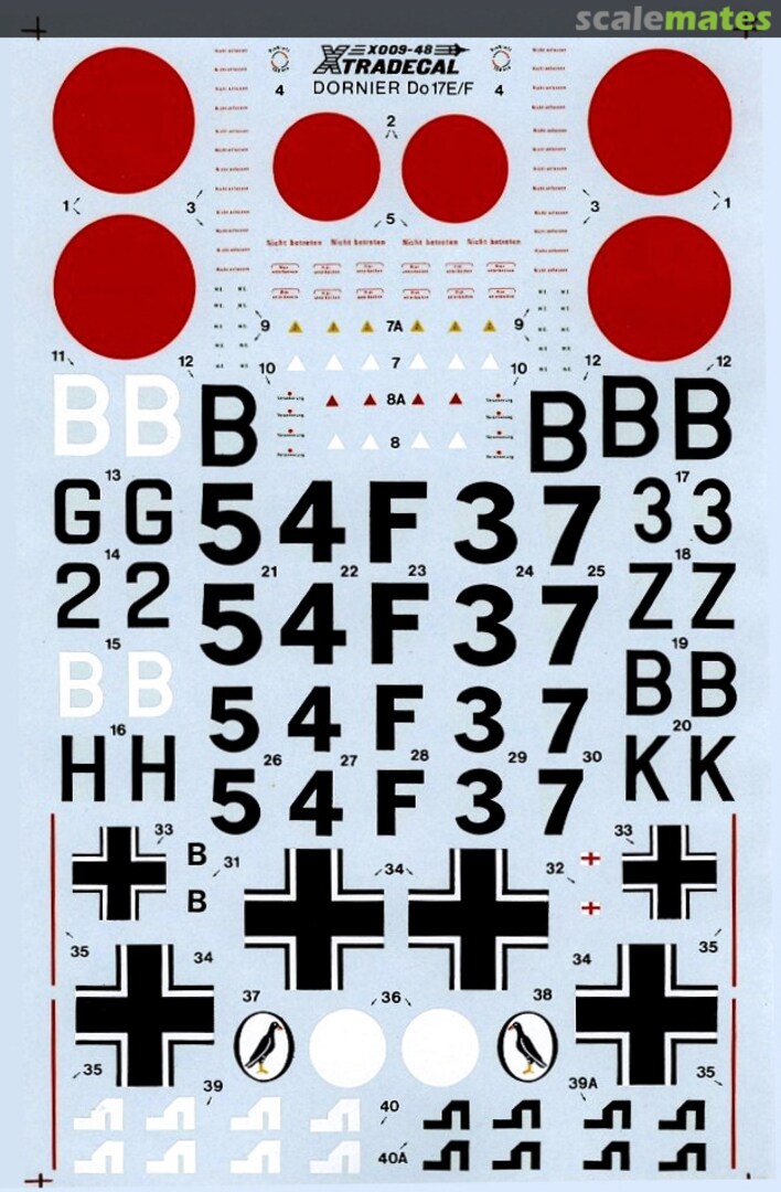 Boxart Dornier Do 17E/F X009-48 Xtradecal Boxart Dornier Do 17E/F X009-48 Xtradecal