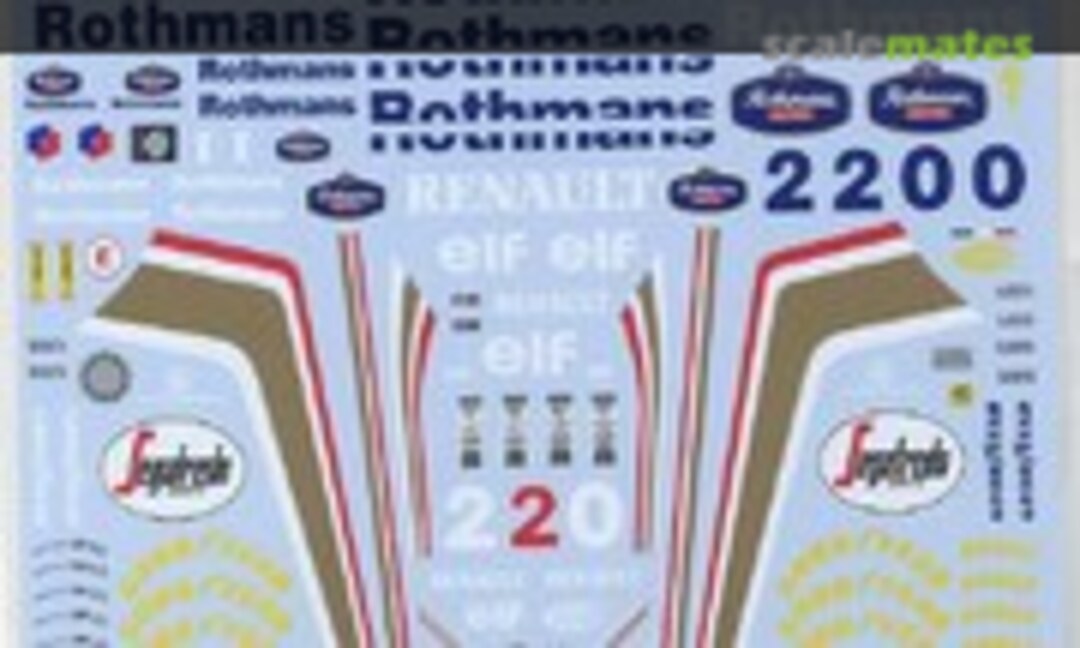 1:20 Williams Renault FW16 Rothmans # 0, 2 (Tabu Design TABU20069) TABU20069
