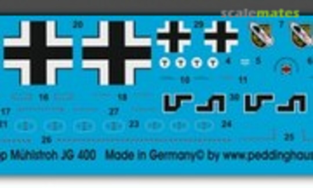 1:32 Me 163B-1 Jupp Mühlstroh JG 400 (Peddinghaus-Decals EP 1371) EP 1371