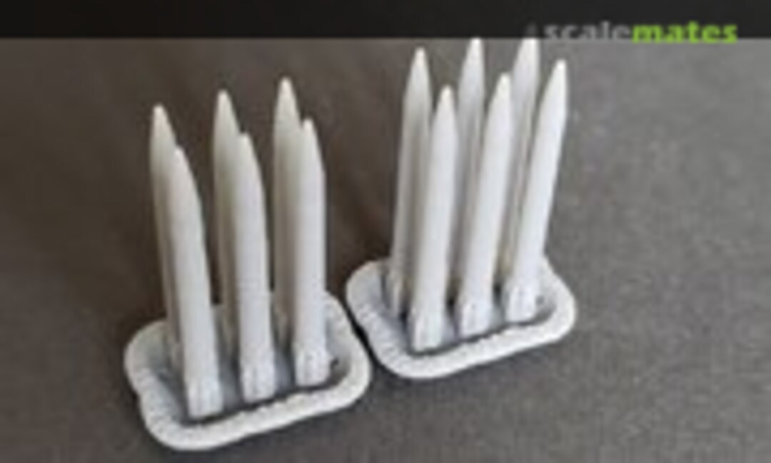 1:35 Tiger I and FlaK 36 88mm Ammunition (set of 12) (Model Monkey 35-Tiger I ammo) 35-Tiger I ammo