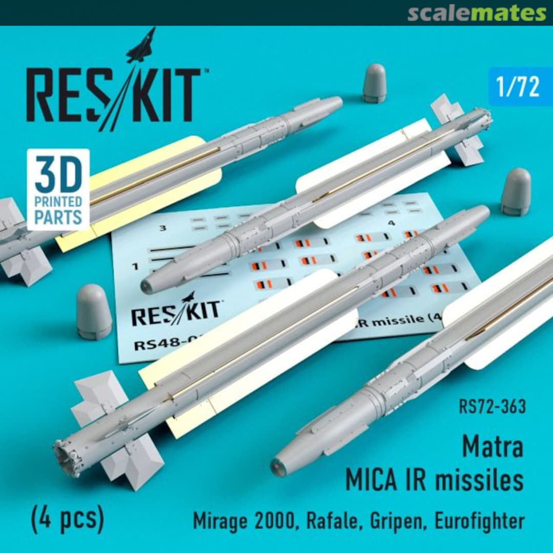 Boxart Matra MICA IR missiles (4 pcs) RS72-0363 ResKit