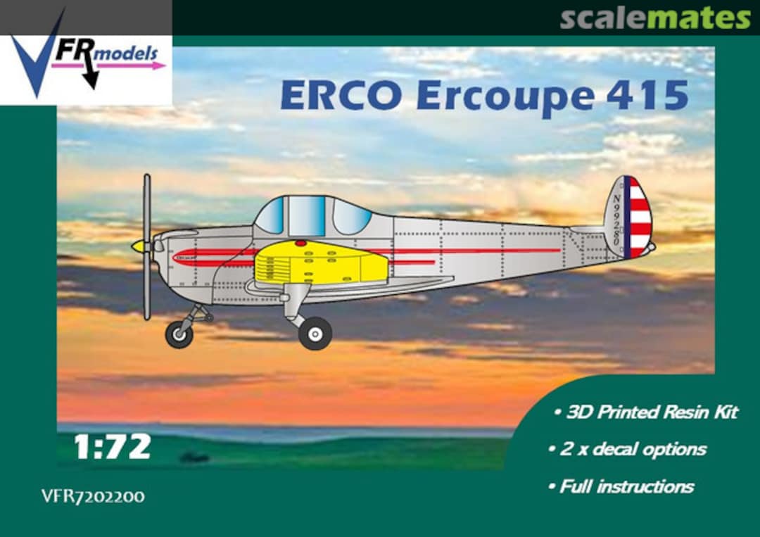 Boxart ERCO Ercoupe 415 VFR7202200 VFR models Boxart ERCO Ercoupe 415 VFR7202200 VFR models