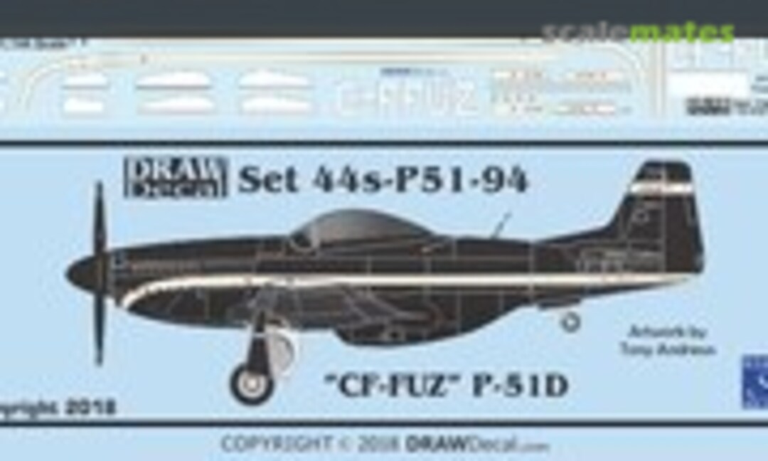 1:144 P-51D CF-FUZ / CF-FFUZ (Draw Decal 44-P51-94) 44-P51-94