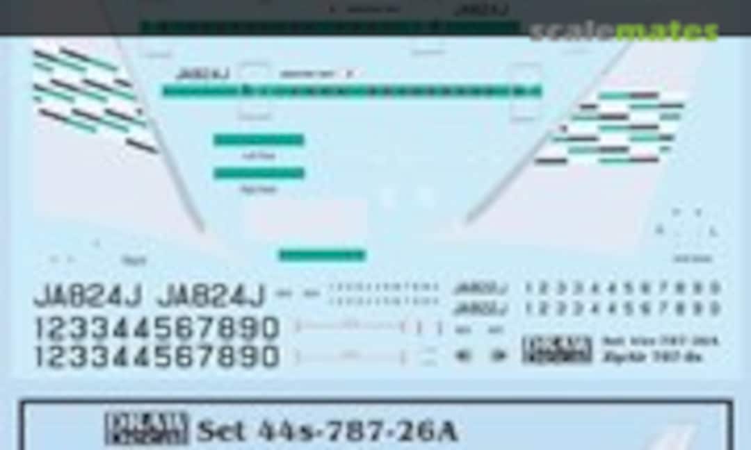 1:144 ZIPAIR Tokyo 787-8 Dreamliners, Updated Tail (Draw Decal 44-787-26A) 44-787-26A