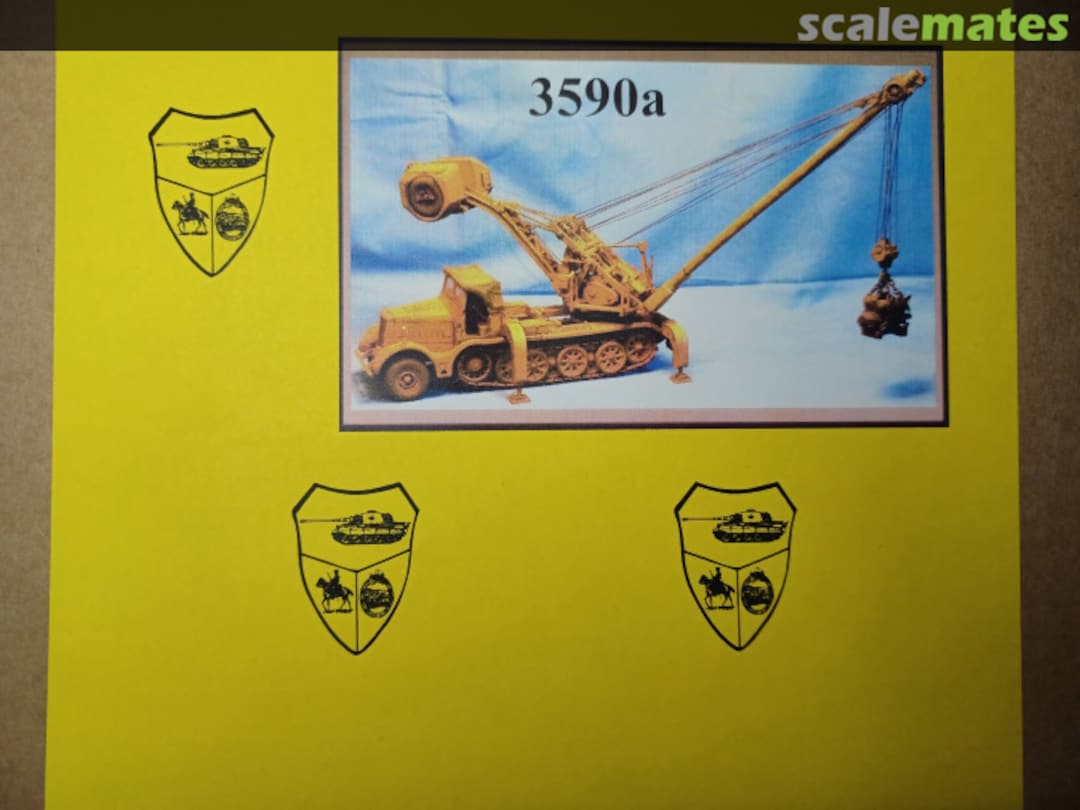 Boxart Sd.kfz. 9/2 FAMO mit 10t Demag Kran conversion set 3590a Elite Modell Boxart Sd.kfz. 9/2 FAMO mit 10t Demag Kran conversion set 3590a Elite Modell