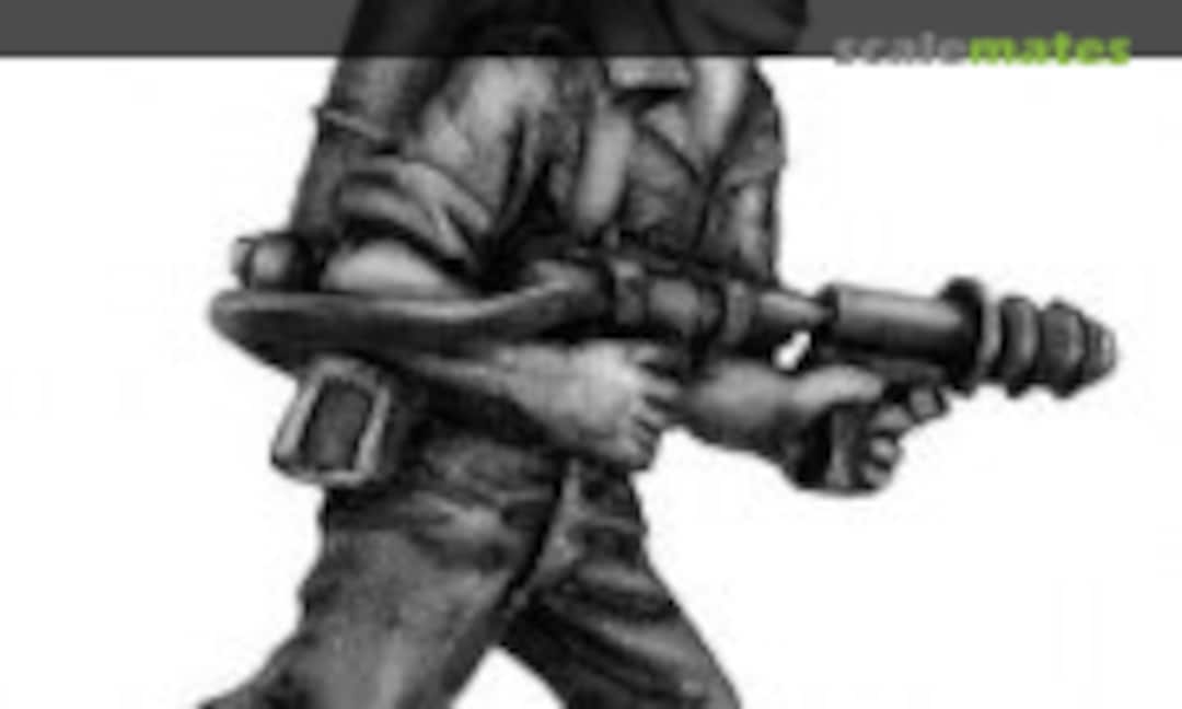 28mm Australian infantry with flamethrower, slouch hat (Eureka Miniatures )