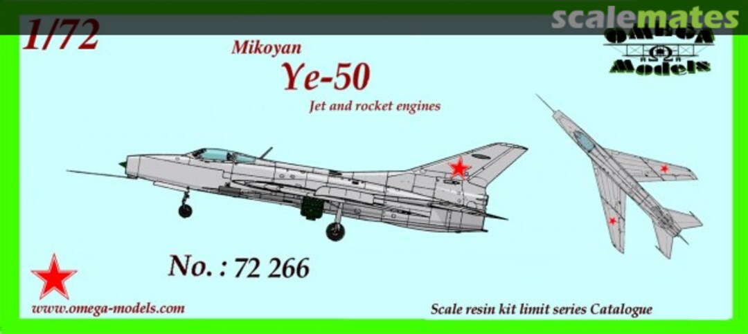 Boxart Mikoyan Ye-50 72266 Omega Models Boxart Mikoyan Ye-50 72266 Omega Models