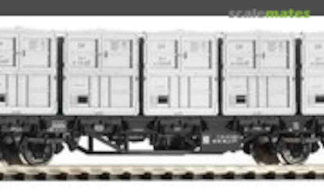 Flatcar w/5 containers Btmm DR IV (Piko 54428)