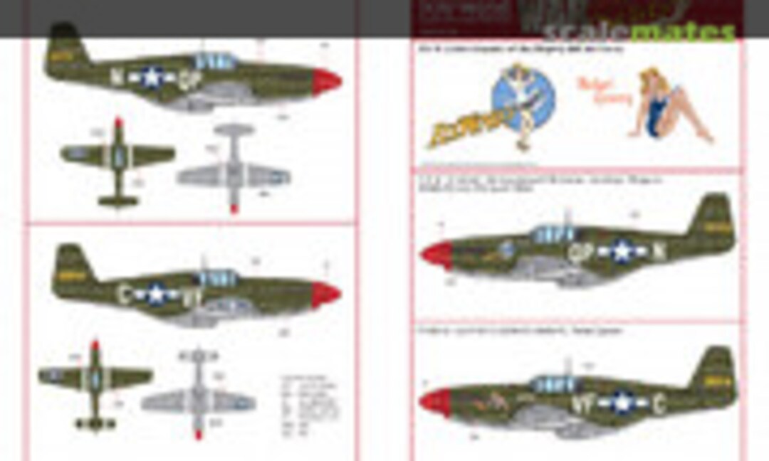 1:48 Decals P-51B Mustang 'Ill Wind?' & 'Rebel Queen' (Kits-World KW148183)