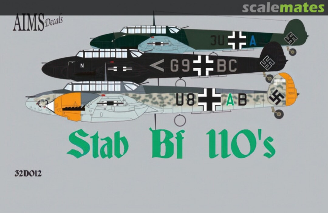 Boxart Stab Bf 110's 32D012 AIMS Boxart Stab Bf 110's 32D012 AIMS