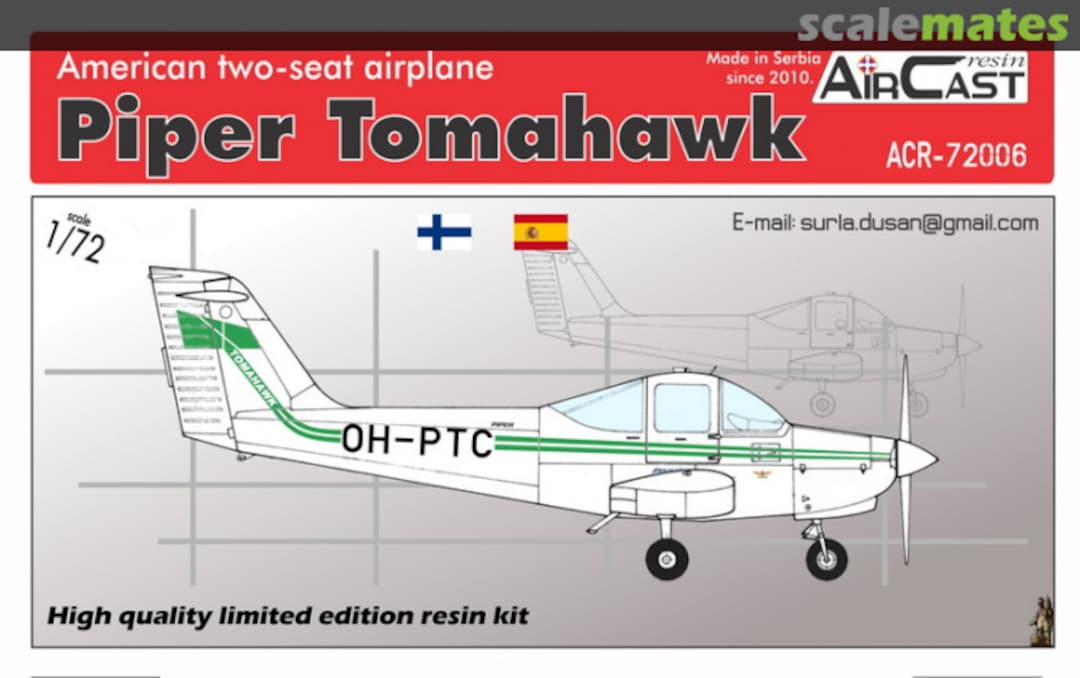 Boxart Piper Tomahawk ACR-72006 Air Cast Resin Boxart Piper Tomahawk ACR-72006 Air Cast Resin