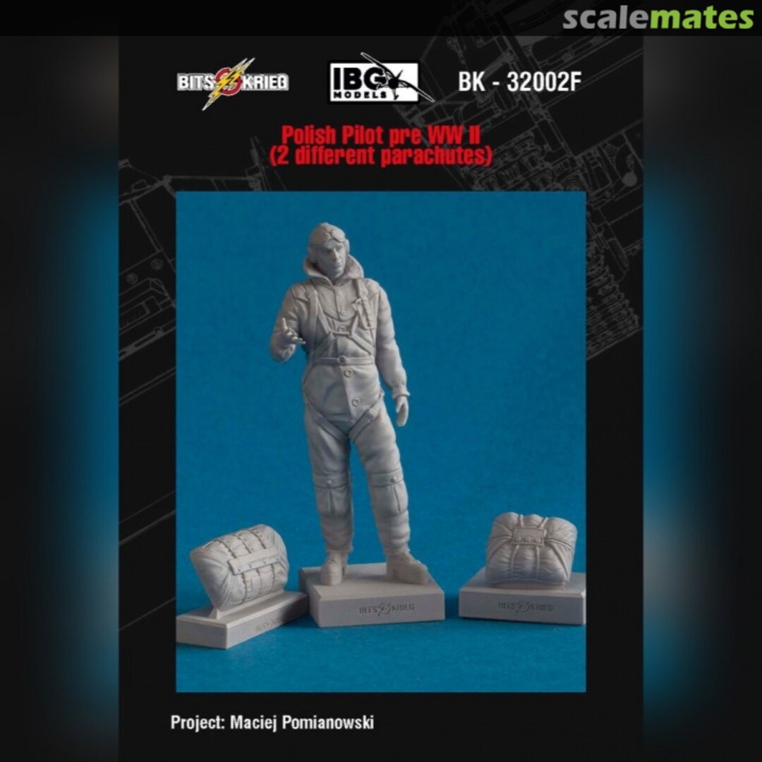 Boxart Polish Pilot Pre WWII (2 different parachutes) BK-32002F BitsKrieg Boxart Polish Pilot Pre WWII (2 different parachutes) BK-32002F BitsKrieg