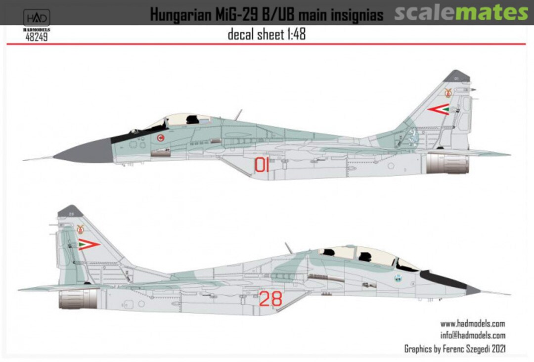 Boxart Hungarian Mig-29 B/UB main insignia 48249 HADmodels Boxart Hungarian Mig-29 B/UB main insignia 48249 HADmodels
