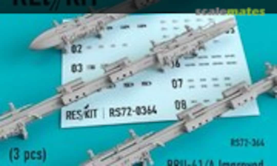 1:72 BRU-41/A Improved Multiple Ejector Rack (IMER) (3 pcs) (ResKit RS72-0364) RS72-0364