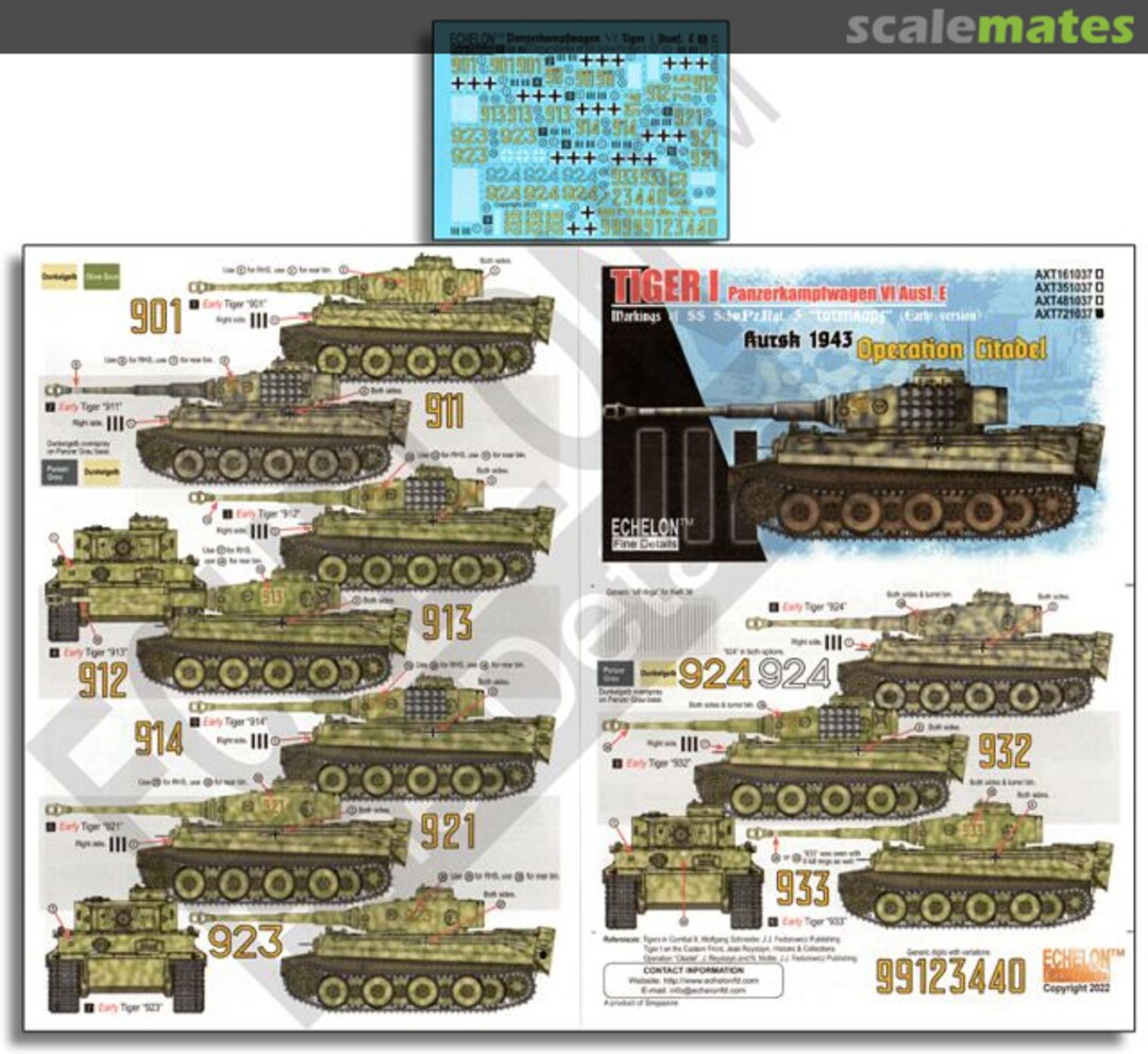 Boxart 3. SS-Schw.Pz.Rgt. Tiger Is Kursk 1943 - Operation Citadel AXT721037 Echelon Fine Details Boxart 3. SS-Schw.Pz.Rgt. Tiger Is Kursk 1943 - Operation Citadel AXT721037 Echelon Fine Details