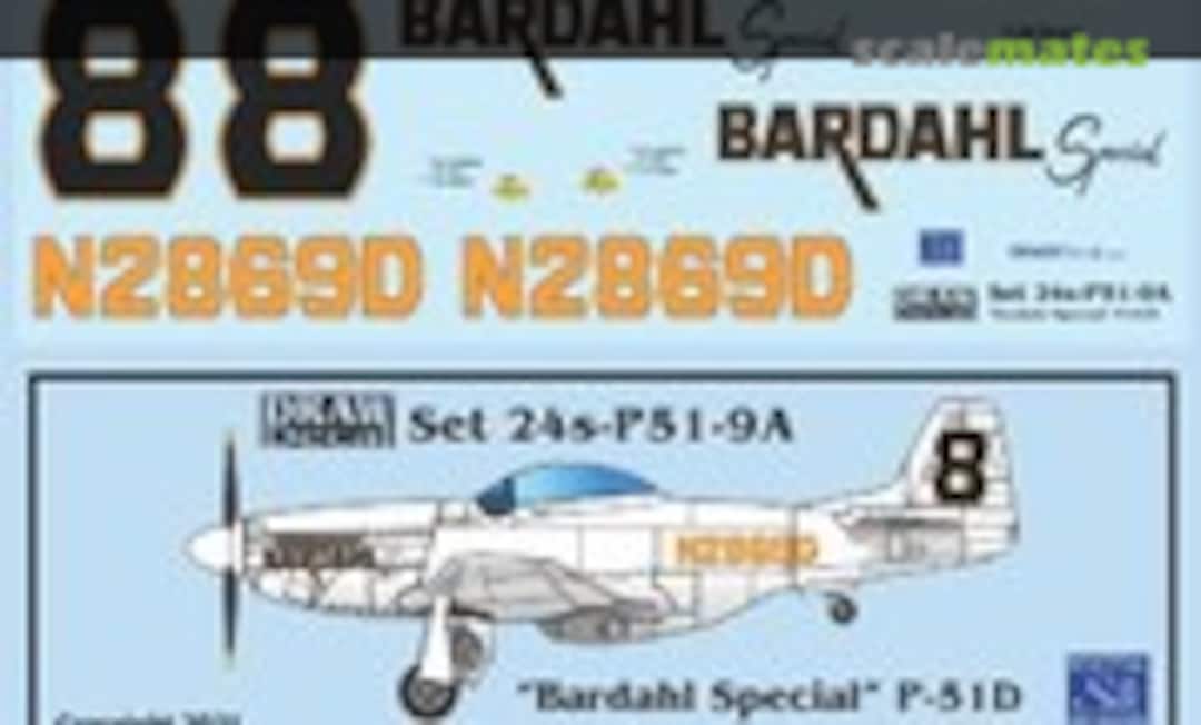 1:24 “Bardahl Special” P-51D (Draw Decal 24-P51-9A) 24-P51-9A