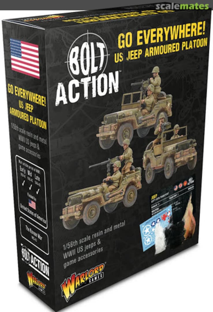 Boxart Go Everywhere! US Jeep Armoured Platoon 402213006 Warlord Games Boxart Go Everywhere! US Jeep Armoured Platoon 402213006 Warlord Games