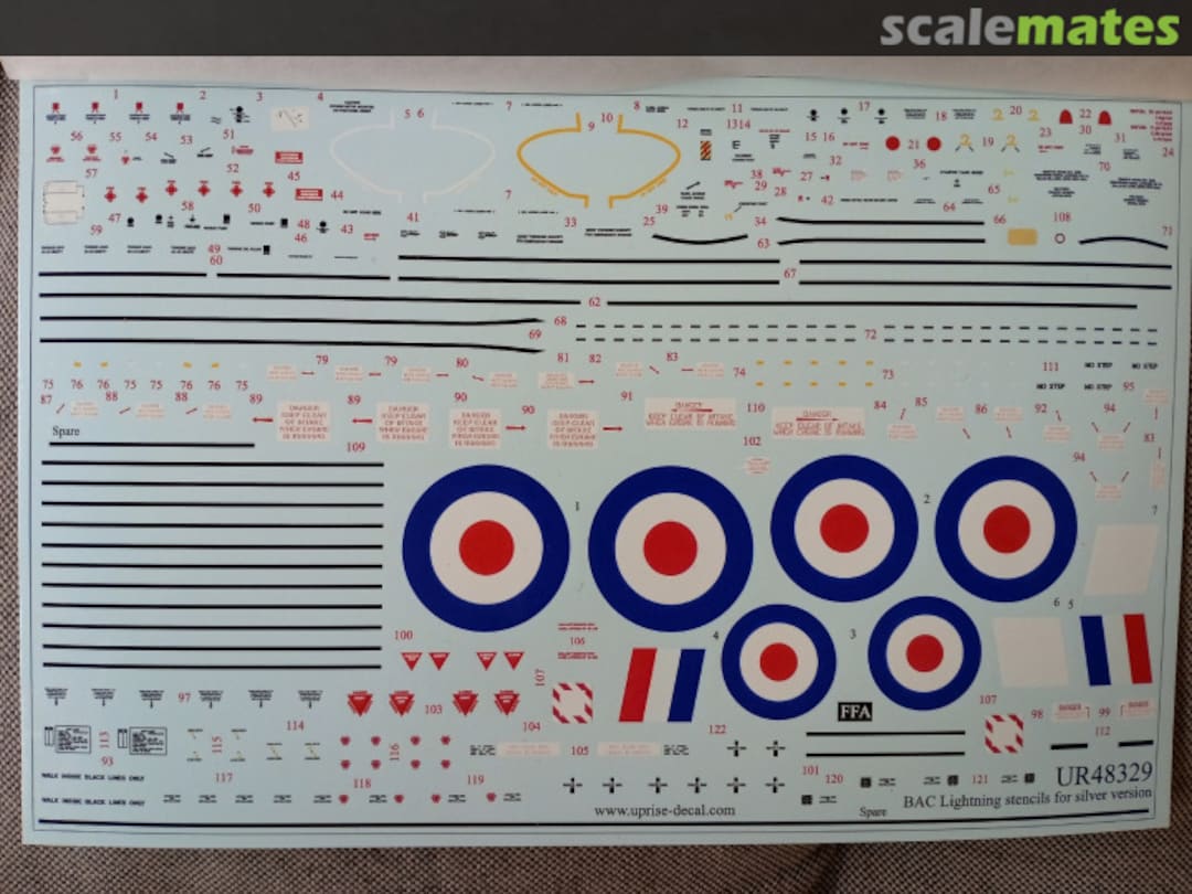 Contents BAC Lightning stencils for silver UR48329 UpRise Decal Contents BAC Lightning stencils for silver UR48329 UpRise Decal