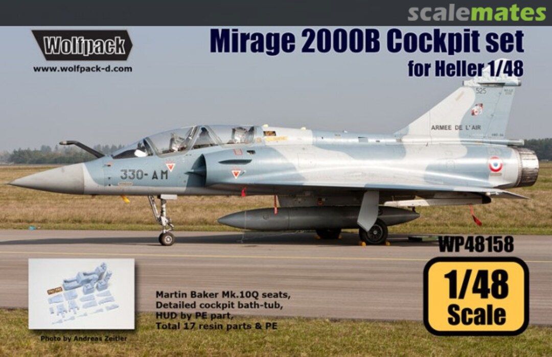 Boxart Mirage 2000B Cockpit Set WP48158 Wolfpack