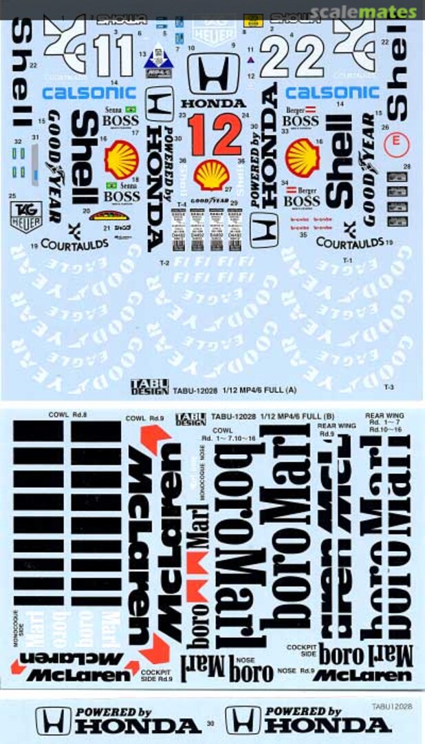 Boxart McLaren MP4/6 TABU12028 Tabu Design Boxart McLaren MP4/6 TABU12028 Tabu Design