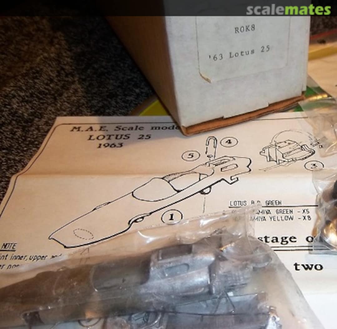 Boxart Lotus 25 ROK8 M.A.E. Mini Auto Emporium Boxart Lotus 25 ROK8 M.A.E. Mini Auto Emporium