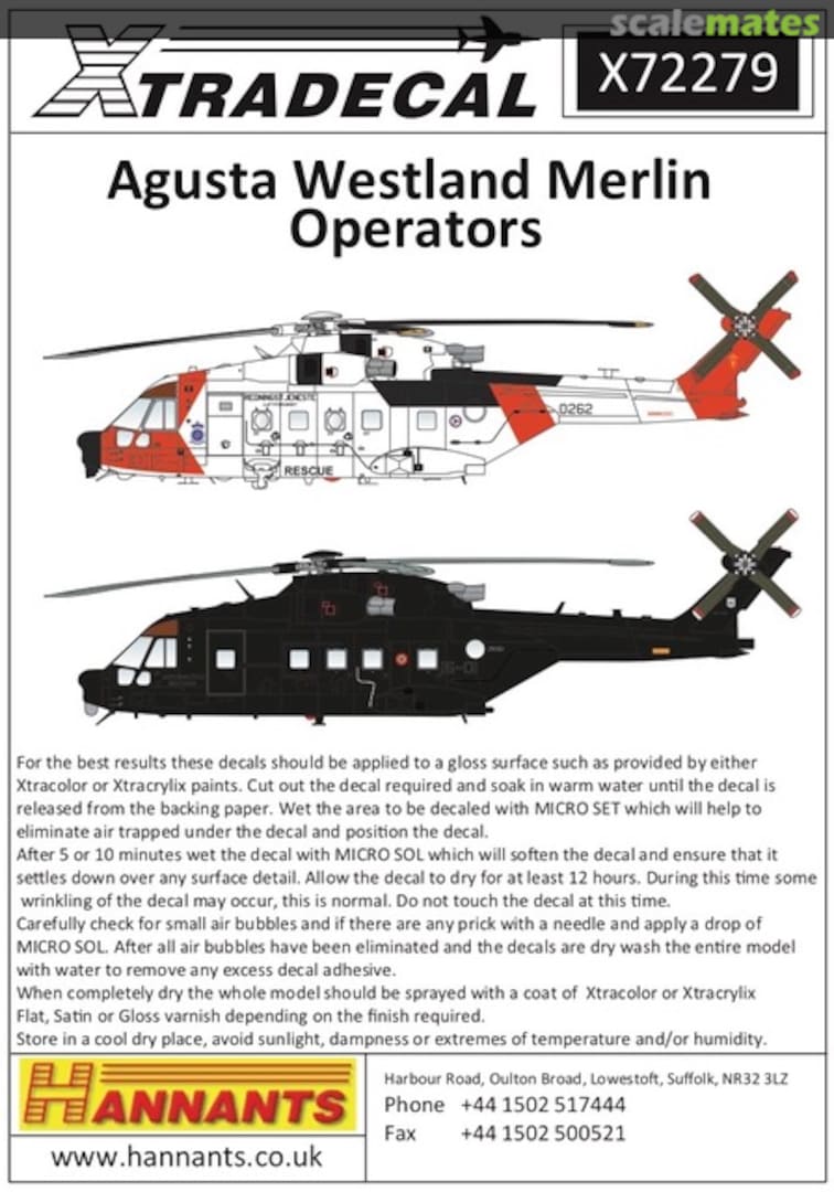 Boxart Agusta Westland Merlin Operators X72279 Xtradecal Boxart Agusta Westland Merlin Operators X72279 Xtradecal