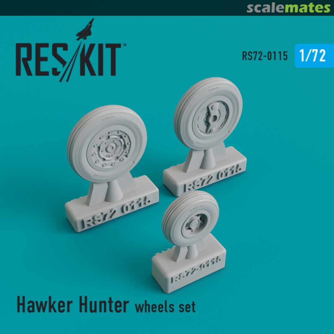 Boxart Hawker Hunter wheel set RS72-0115 ResKit Boxart Hawker Hunter wheel set RS72-0115 ResKit