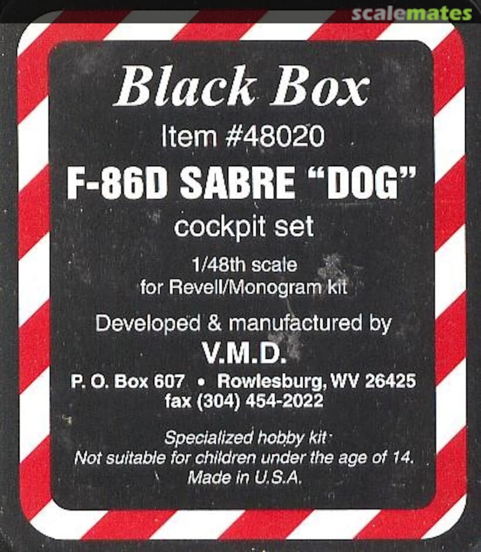 Boxart F-86D Sabre "Dog" 48020 Black Box Boxart F-86D Sabre "Dog" 48020 Black Box