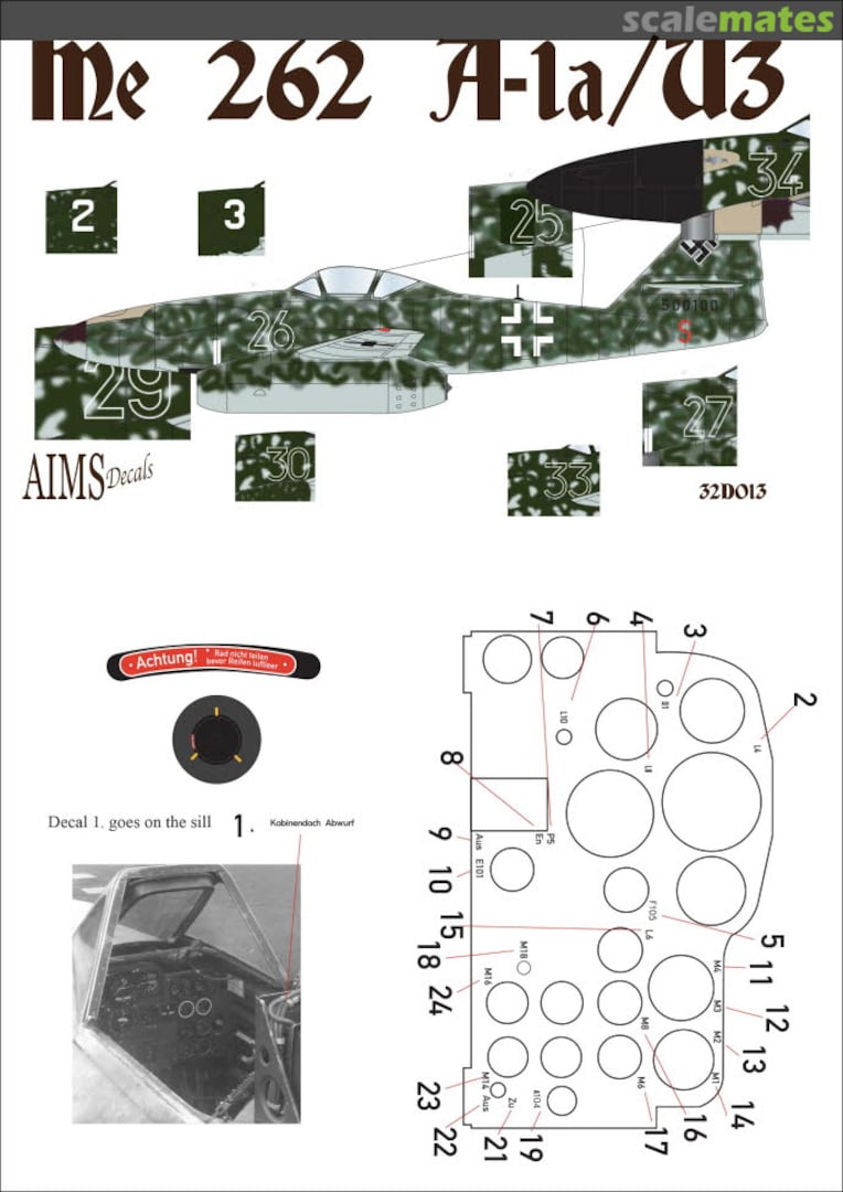 Boxart Me 262 A-1a/U3 32D013 AIMS Boxart Me 262 A-1a/U3 32D013 AIMS