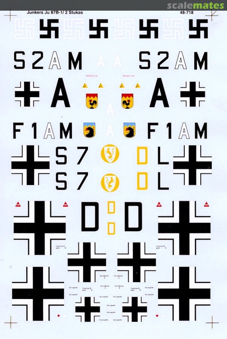 Boxart Ju 87 B-1/2 Stuka 48-718 SuperScale International