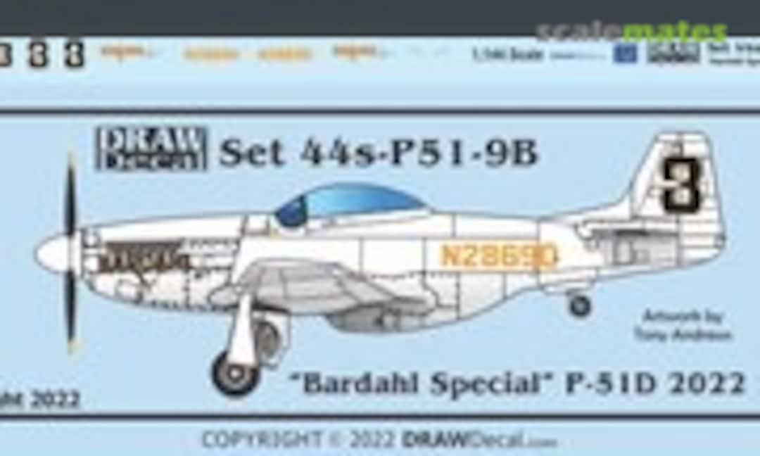 1:144 “Bardahl Special” P-51D (Draw Decal 44-P51-9B) 44-P51-9B