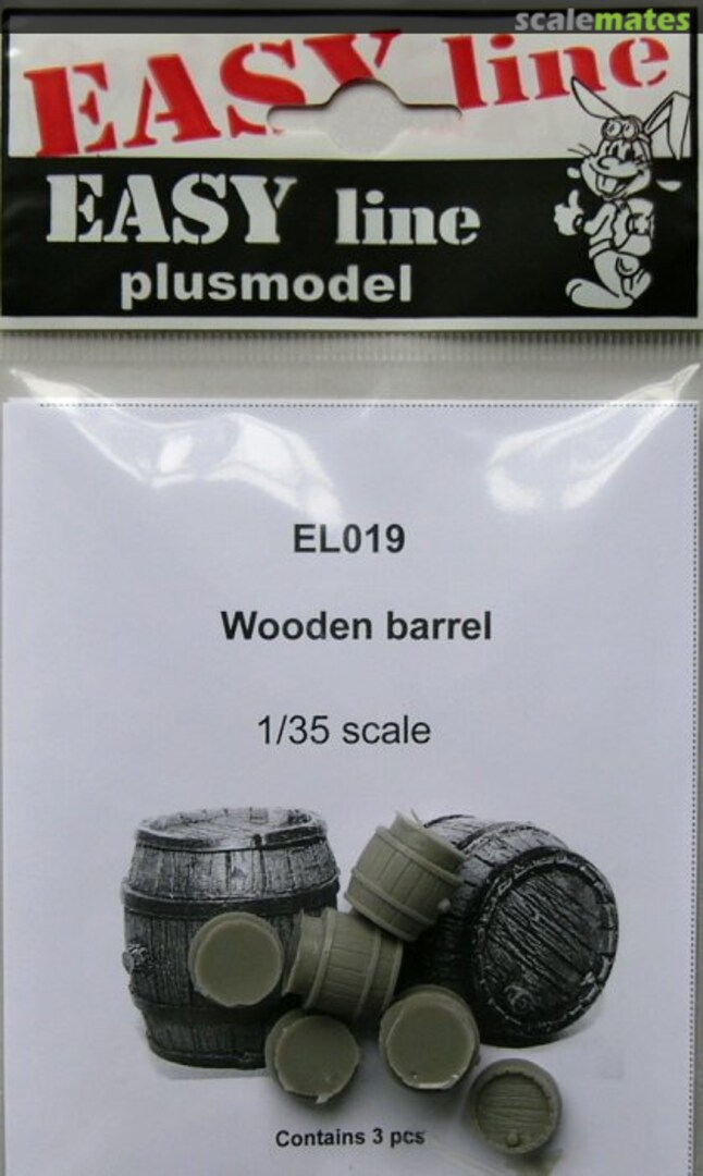 Boxart Wooden Barrel (3pcs) EL019 PlusModel