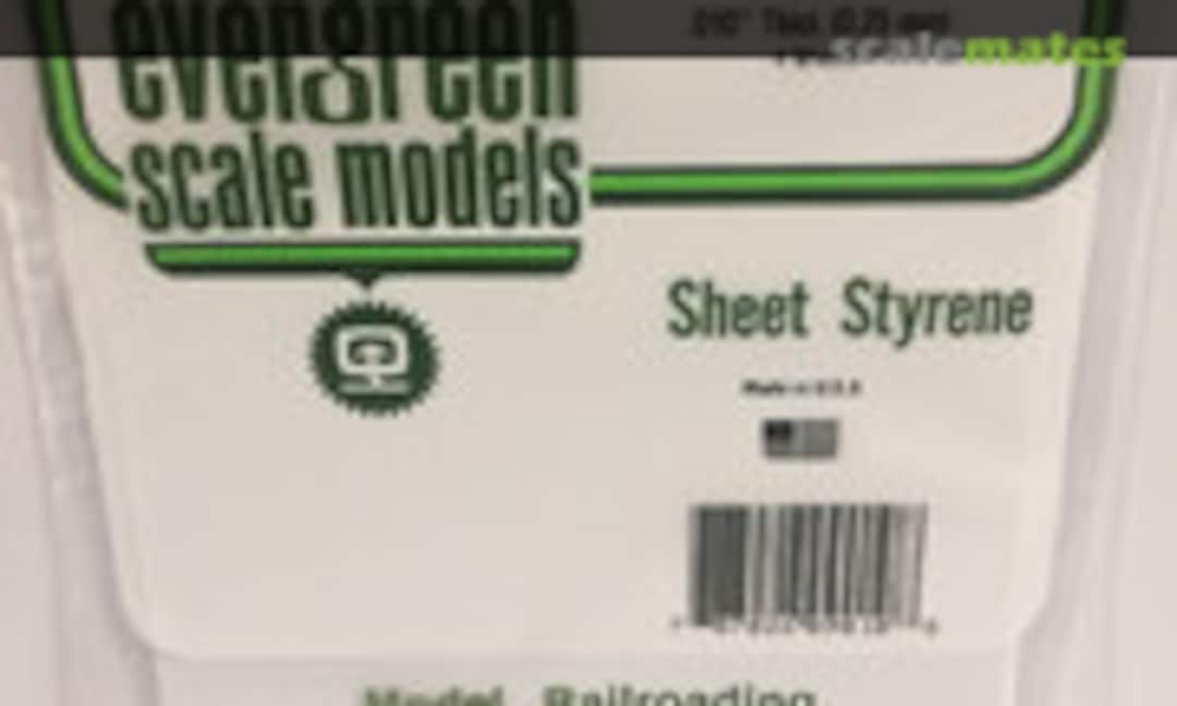 No 0.010" Plain Opaque White Polystyrene Sheet (Evergreen Scale Models 9010) 9010