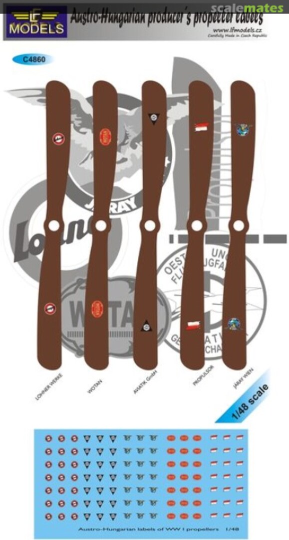 Boxart Austro-Hungarian propeller manufacturer logo's C4860 LF Models Boxart Austro-Hungarian propeller manufacturer logo's C4860 LF Models