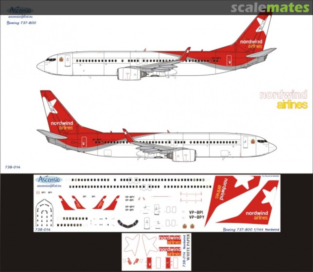 Boxart Boeing 737-800 Nordwind Airlines 738-014 Ascensio Boxart Boeing 737-800 Nordwind Airlines 738-014 Ascensio
