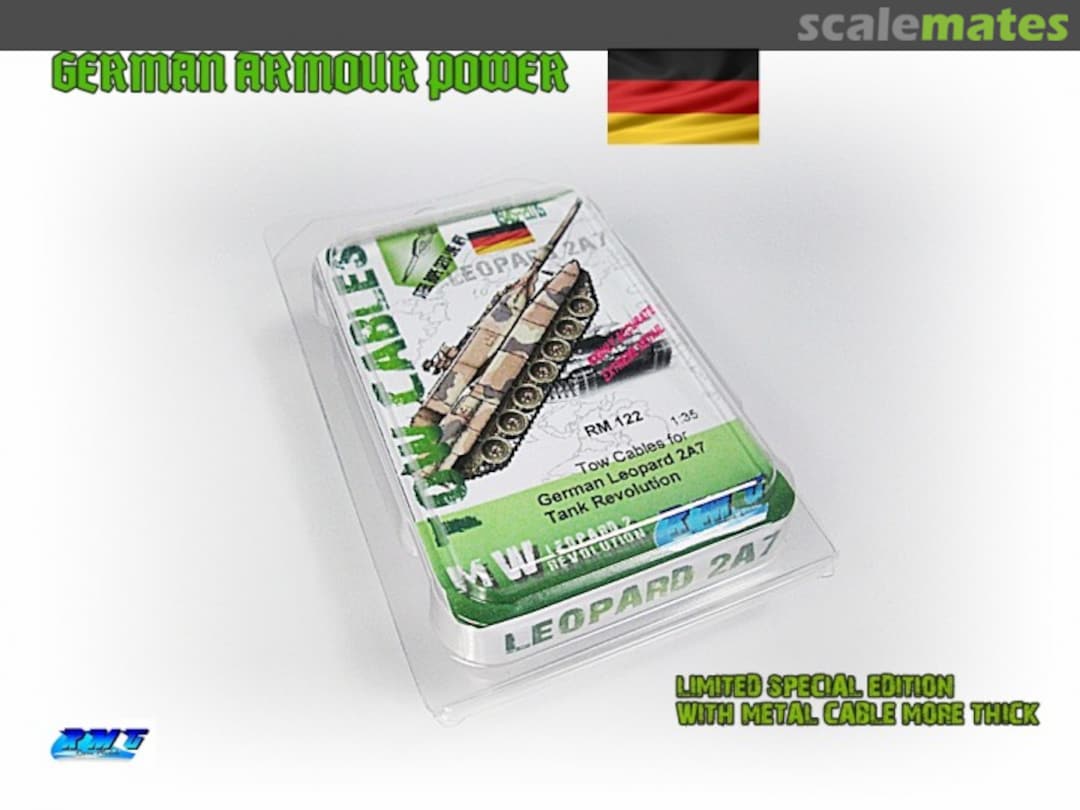 Boxart Tow Cables For German Leopard 2A7 Tank Revoluion RM122 RMG Resin Models Boxart Tow Cables For German Leopard 2A7 Tank Revoluion RM122 RMG Resin Models