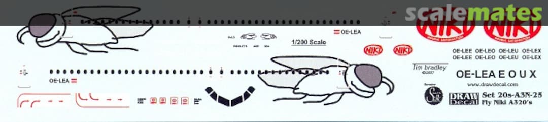 Boxart Airbus A320-214 20-A3N-25 Draw Decal Boxart Airbus A320-214 20-A3N-25 Draw Decal