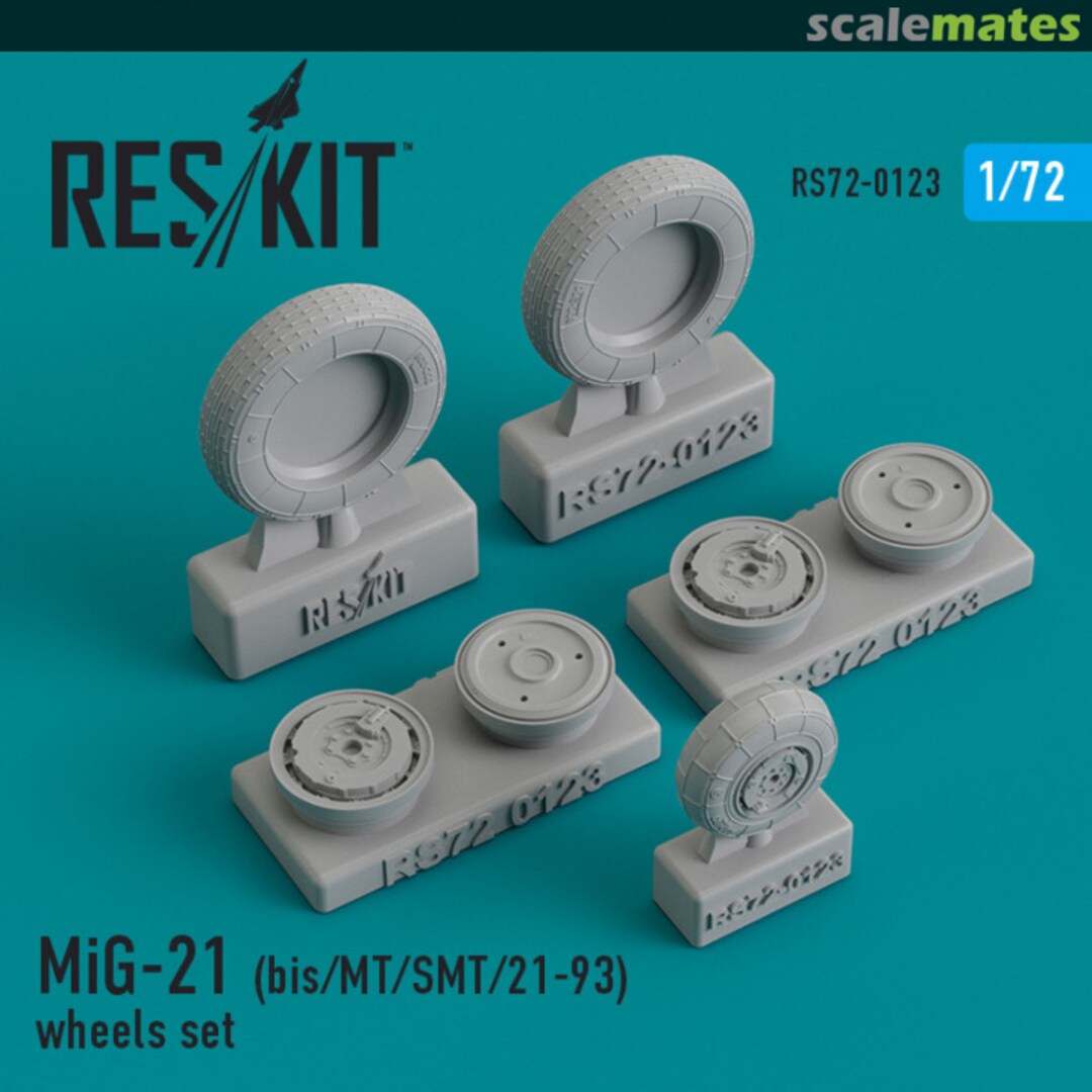 Boxart MiG-21 (bis/MT/SMT/21-93) wheels set RS72-0123 ResKit